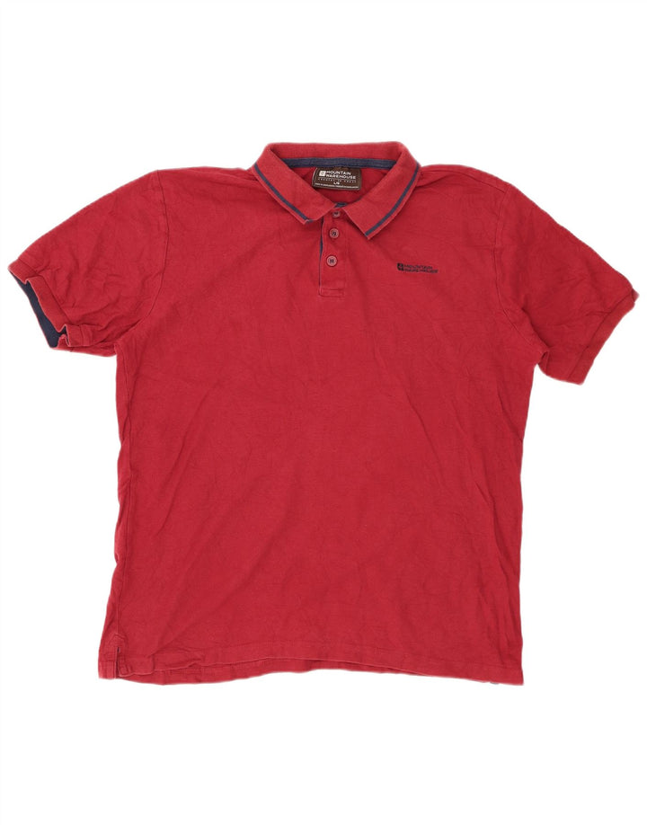MOUNTAIN WAREHOUSE Mens Polo Shirt Large Red Cotton