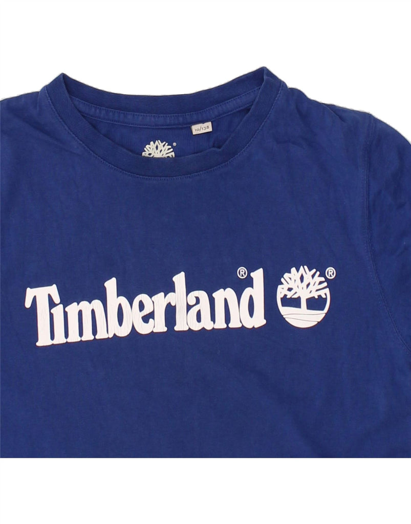 TIMBERLAND Boys Graphic T-Shirt Top 9-10 Years Navy Blue | Vintage Timberland | Thrift | Second-Hand Timberland | Used Clothing | Messina Hembry 