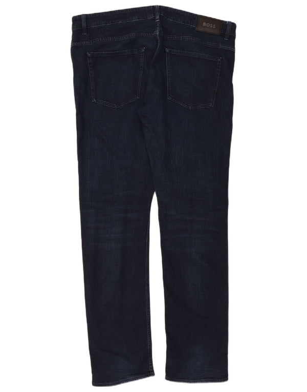 Hugo Boss Mens Slim Jeans W38 L34 Navy Blue Cotton