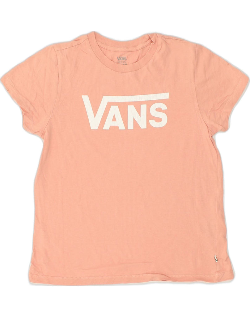 VANS Womens Graphic T-Shirt Top UK 12 Medium Pink Cotton | Vintage Vans | Thrift | Second-Hand Vans | Used Clothing | Messina Hembry 