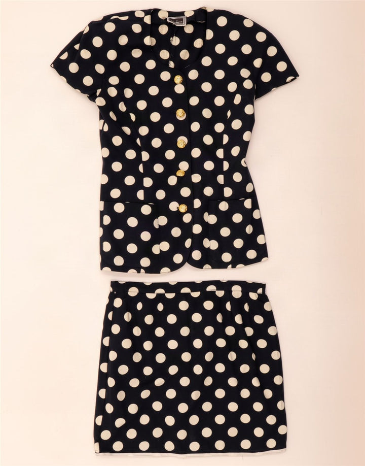 Luisa Spagnoli Womens Short Sleeve 2 Piece Skirt Set IT 42 Medium W32 Navy