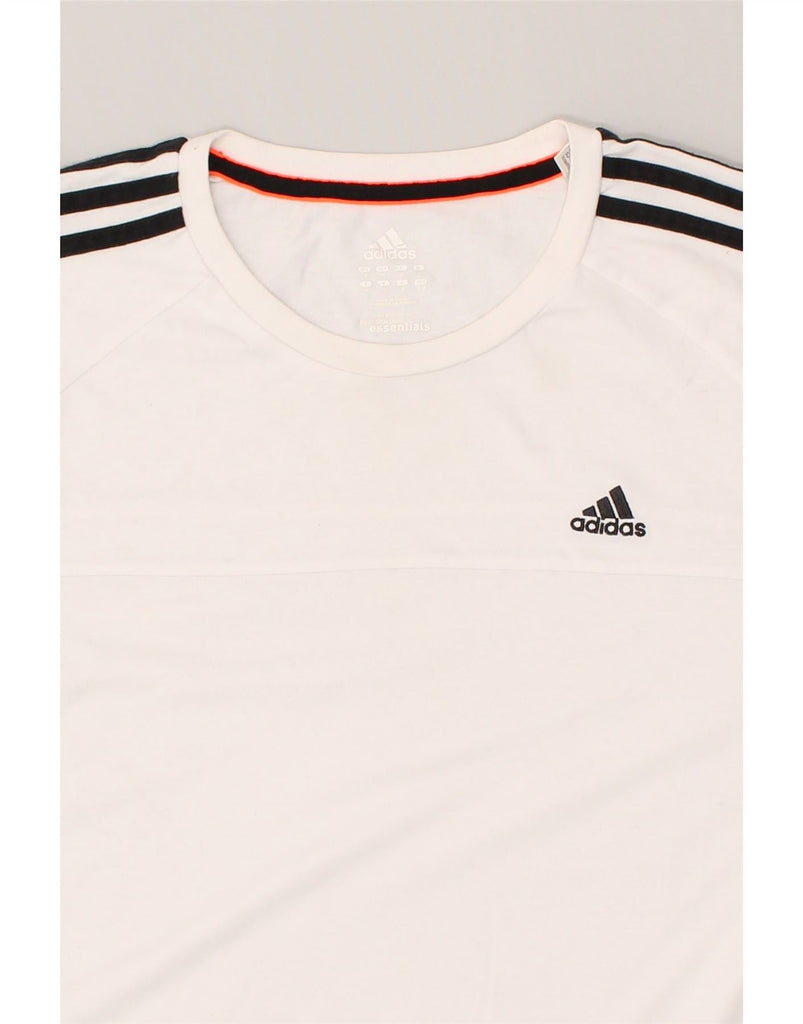 ADIDAS Mens T-Shirt Top Medium White Cotton | Vintage Adidas | Thrift | Second-Hand Adidas | Used Clothing | Messina Hembry 