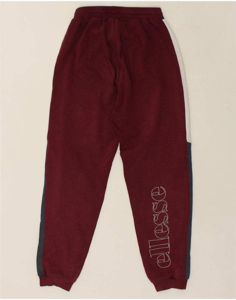 ELLESSE Womens Graphic Tracksuit Trousers Joggers UK 8 Small Burgundy | Vintage Ellesse | Thrift | Second-Hand Ellesse | Used Clothing | Messina Hembry 