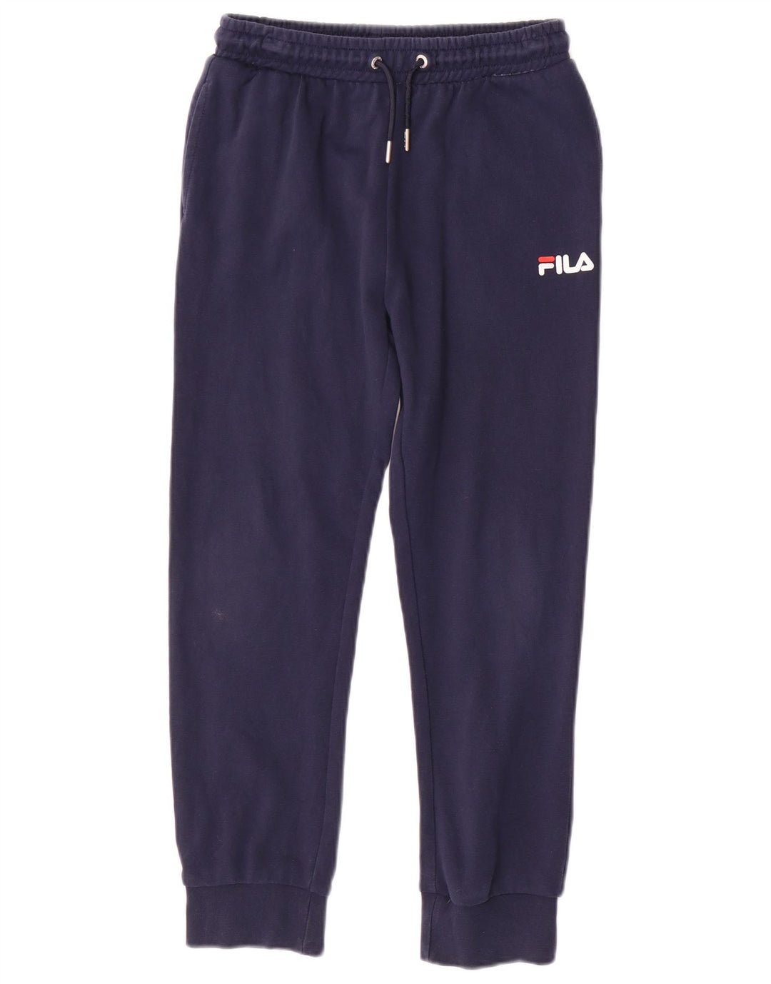 Fila Boys Tracksuit Trousers Joggers 9-10 Years Navy Blue Cotton