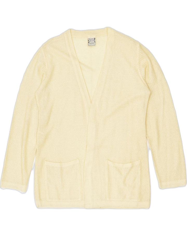 VINTAGE Womens Cardigan Sweater UK 16 Large Yellow Viscose | Vintage Vintage | Thrift | Second-Hand Vintage | Used Clothing | Messina Hembry 