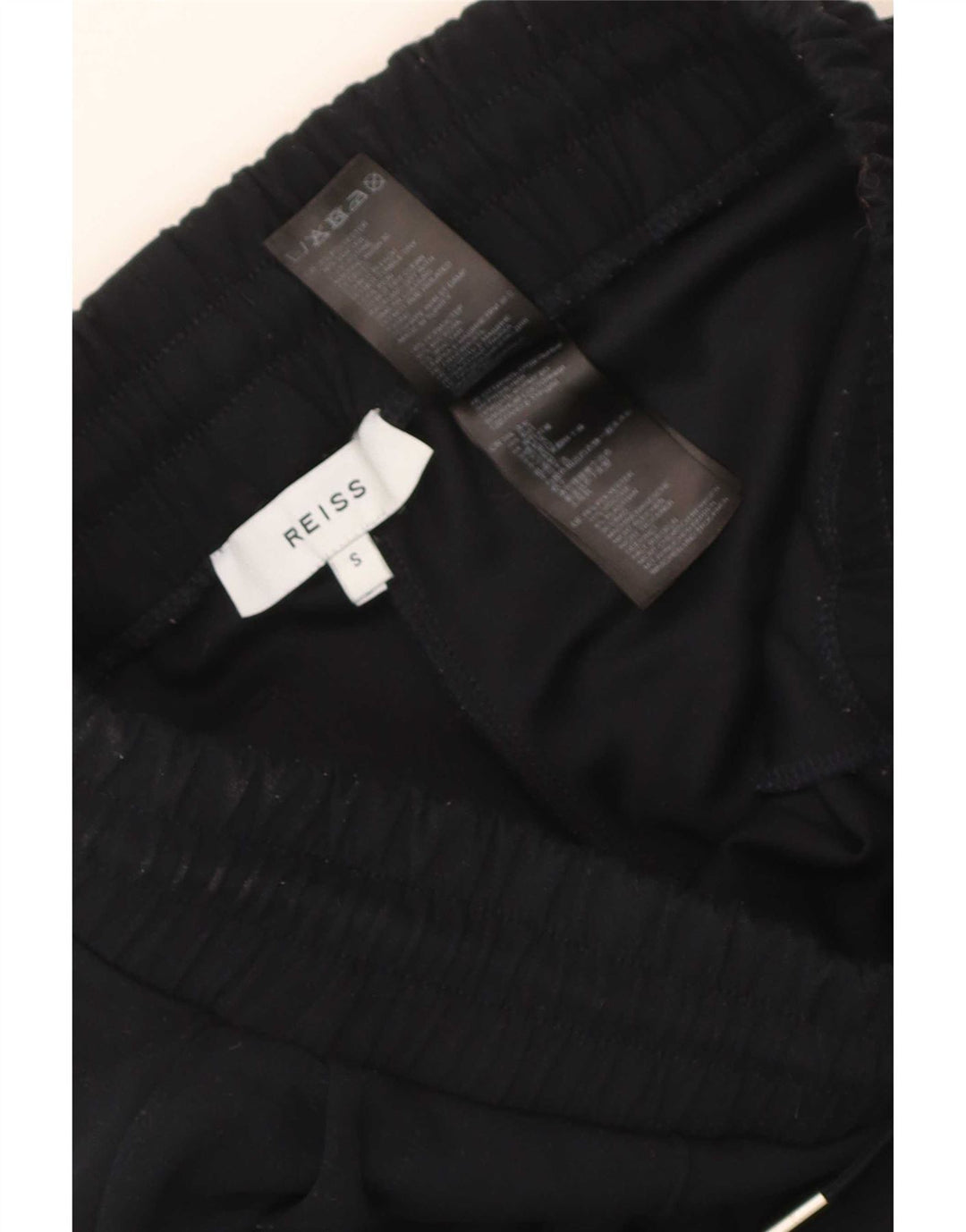 Reiss Womens Wide Leg Tracksuit Trousers UK 10 Small Black Polyester