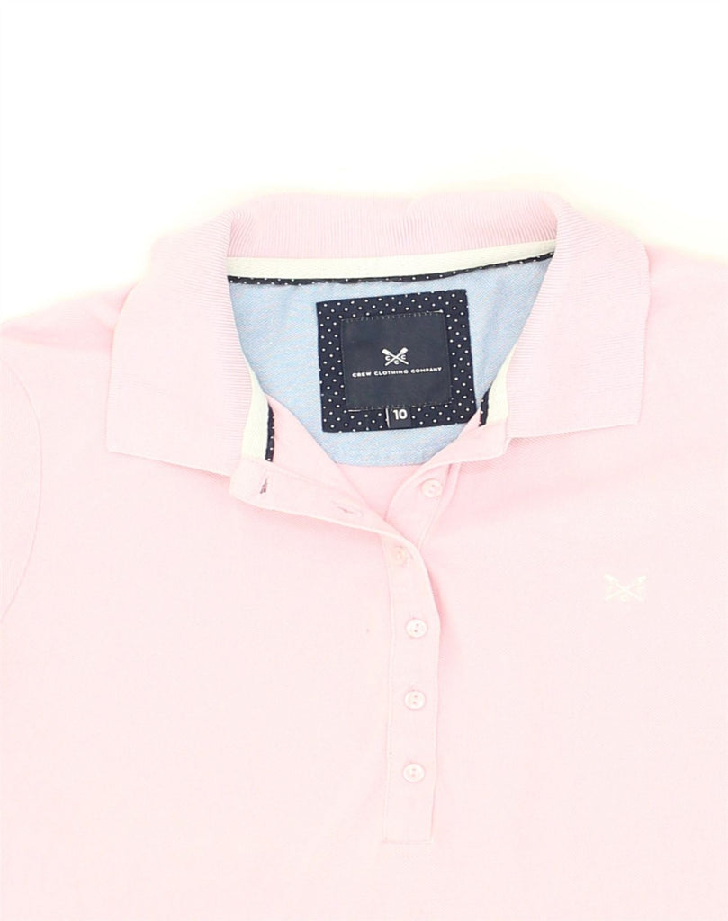 CREW CLOTHING Womens Polo Shirt UK 10 Small Pink Cotton | Vintage Crew Clothing | Thrift | Second-Hand Crew Clothing | Used Clothing | Messina Hembry 