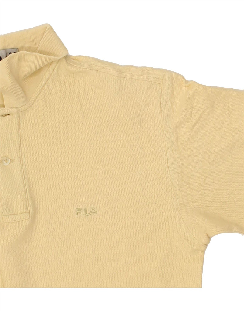 FILA Mens Polo Shirt IT 48 Medium Beige | Vintage Fila | Thrift | Second-Hand Fila | Used Clothing | Messina Hembry 