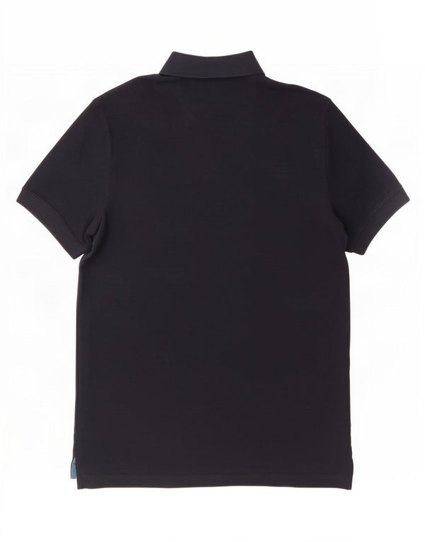 Massimo Dutti Mens Regular Fit Polo Shirt Large Navy Blue Cotton