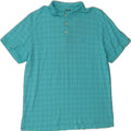 IZOD Mens Polo Shirt XL Blue Check Vintage Izod and Second-Hand Izod from Messina Hembry 