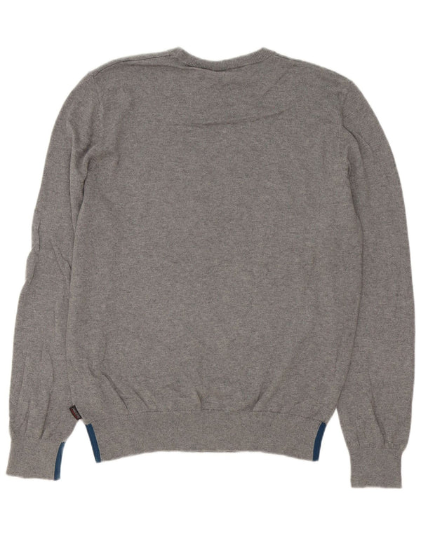 Musto Mens Crew Neck Jumper Sweater Medium Grey Cotton