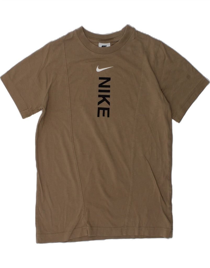NIKE Boys Graphic T-Shirt Top 10-11 Years Brown | Vintage Nike | Thrift | Second-Hand Nike | Used Clothing | Messina Hembry 