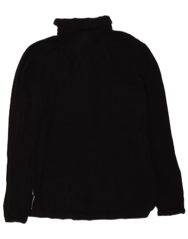 Armani Collezioni Mens Long Sleeve Polo Shirt XL Black