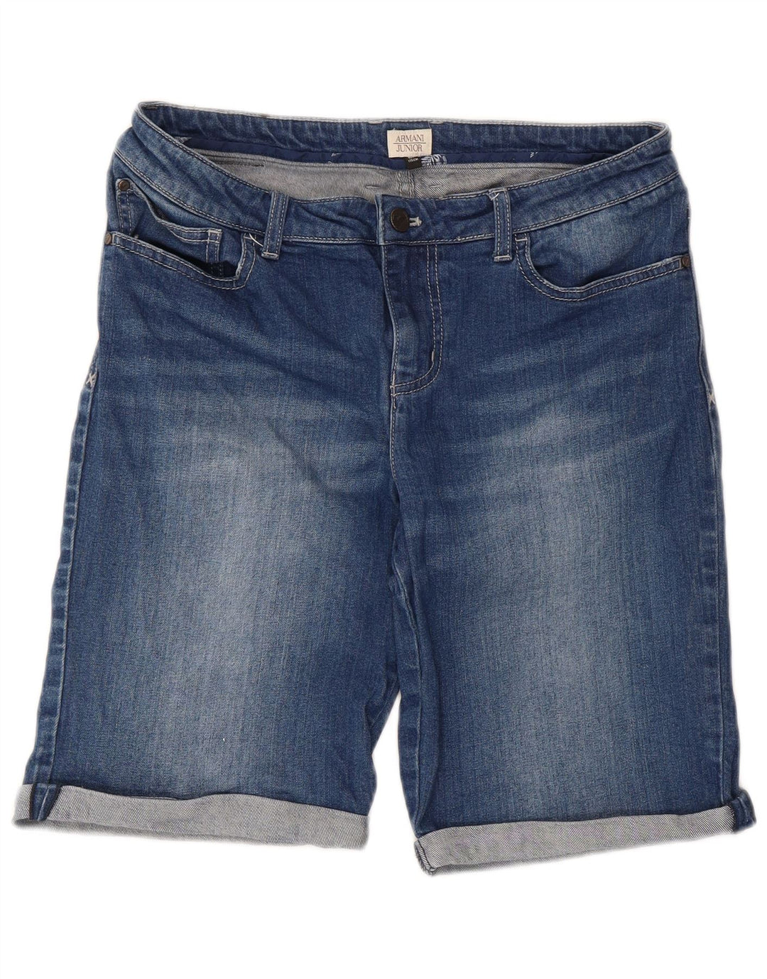 Armani Junior Boys Denim Shorts 15-16 Years W32 Blue Cotton