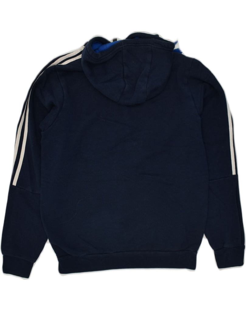 ADIDAS Mens Hoodie Jumper Medium Navy Blue Cotton | Vintage Adidas | Thrift | Second-Hand Adidas | Used Clothing | Messina Hembry 