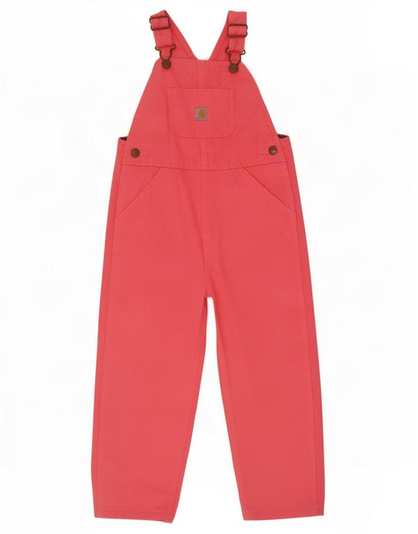 Carhartt Girls Dungarees Trousers 3-4 Years Pink Cotton