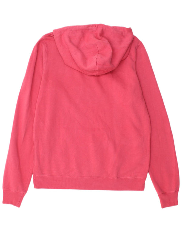Jack Wills Womens Graphic Hoodie Jumper UK 14 Large Pink Cotton