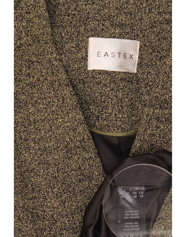 Eastex Womens Blazer Jacket UK 18 XL Green Flecked Polyester