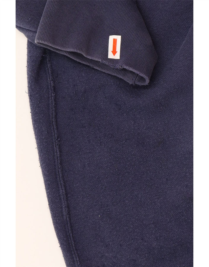 NIKE Mens Loose Fit Graphic Hoodie Jumper XL Navy Blue Cotton