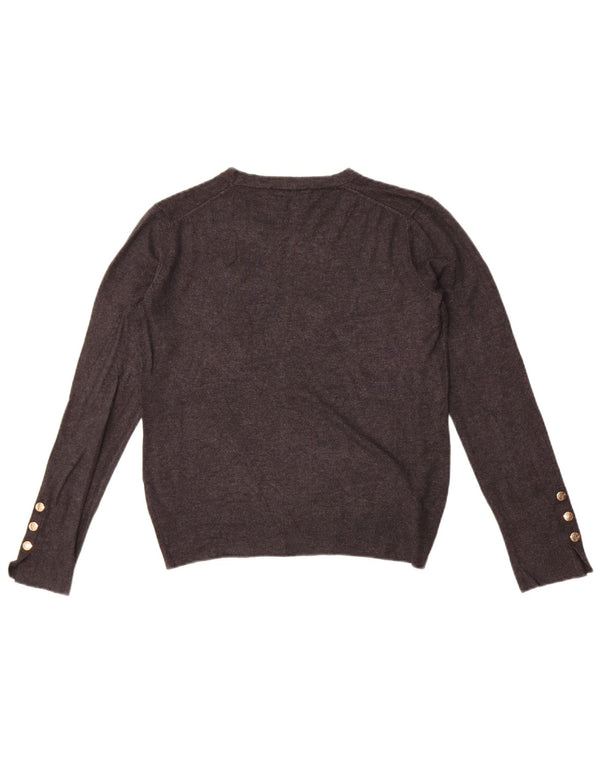 Zara Womens Crew Neck Jumper Sweater UK 14 Large Grey