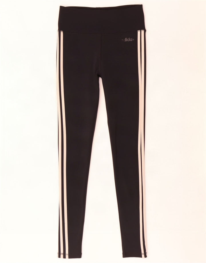 Adidas Womens Climalite Leggings UK 8/10 Small Black Polyester