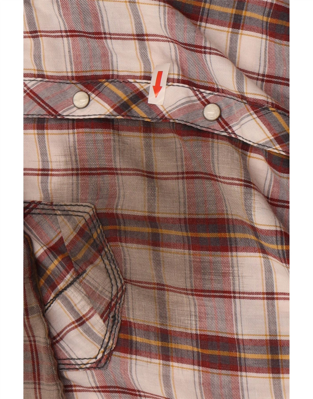BKE Mens Checked  Flannel Shirt XL Burgundy Check Cotton