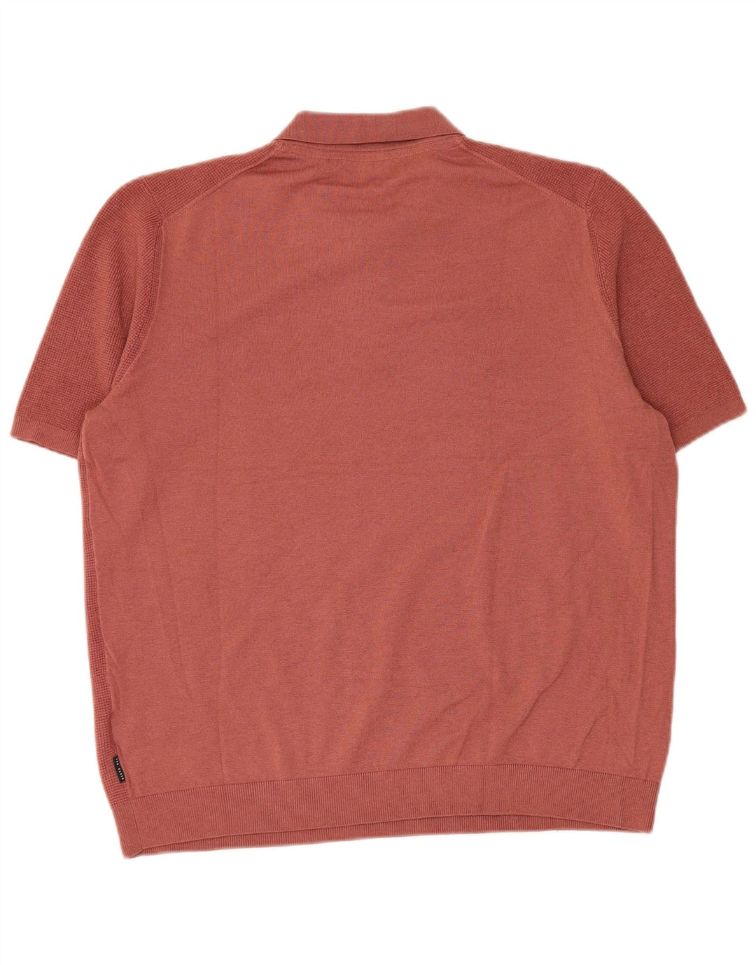 Ted Baker Mens Polo Shirt Size 6 2XL Red Polyester