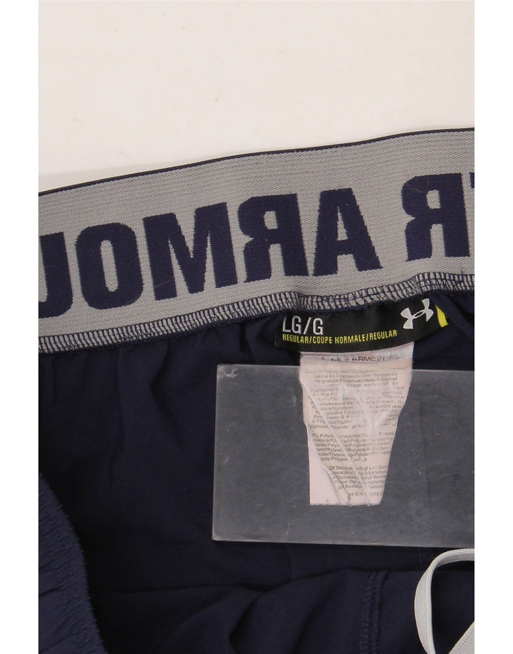 Under Armour Mens Graphic Sport Shorts Large  Navy Blue Polyester