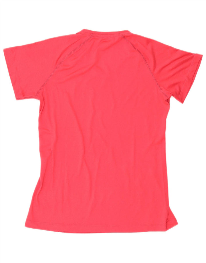 ADIDAS Womens Climalite T-Shirt Top UK 14 Medium  Red Polyester