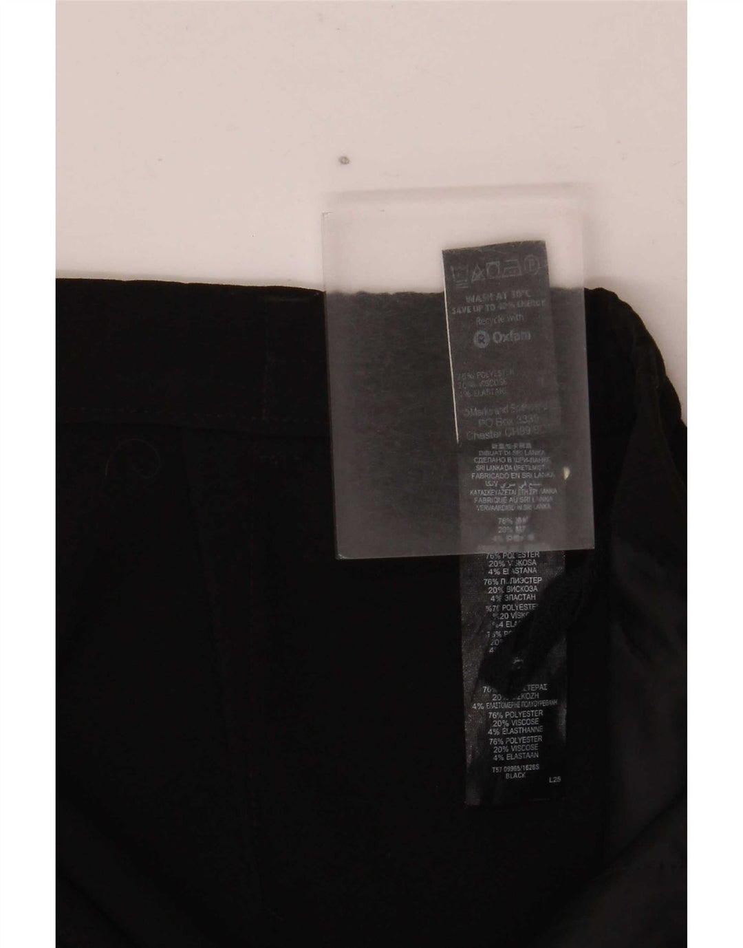 Marks & Spencer Womens Straight Suit Trousers UK 14 Medium W34 L30 Black
