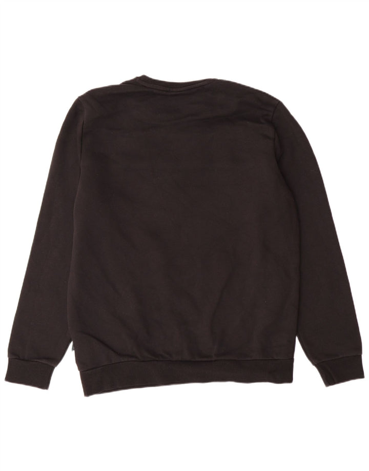 PUMA Mens Graphic Sweatshirt Jumper Medium Black Colourblock Cotton