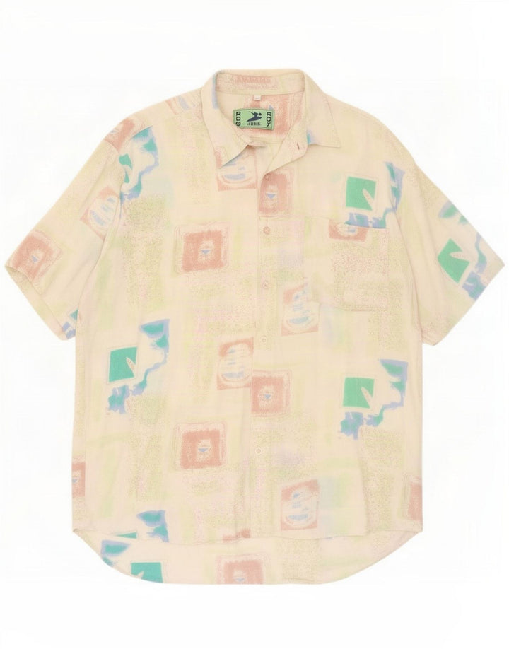 Rob Roy Mens Short Sleeve Shirt Large Multicoloured Geometric