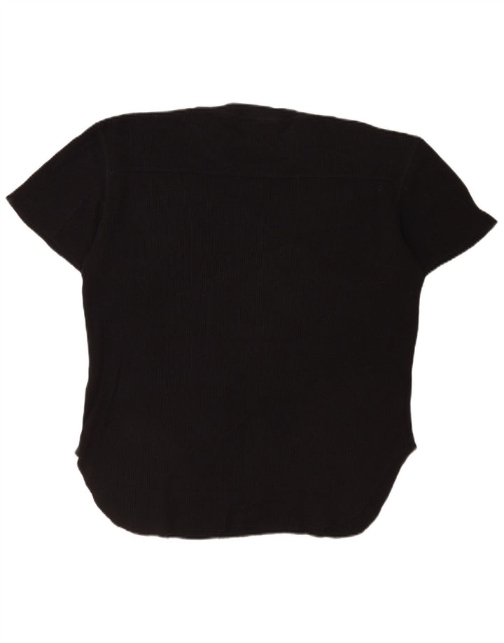 Zara Mens T-Shirt Top Large Black Cotton