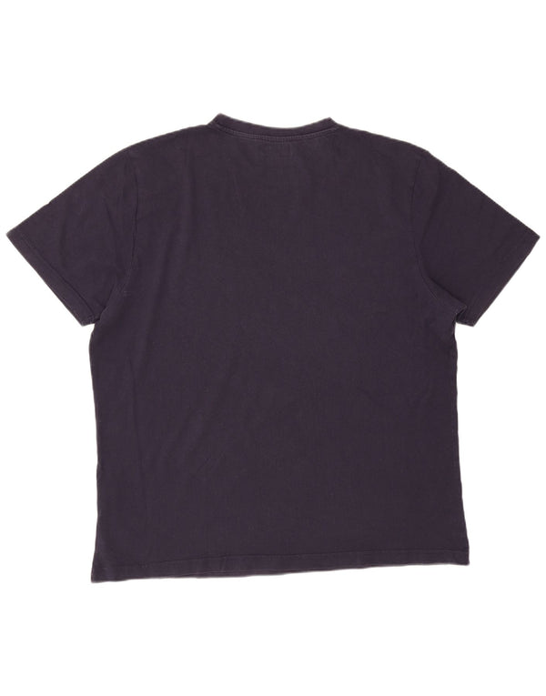 Kappa Mens Graphic T-Shirt Top XL Navy Blue Cotton