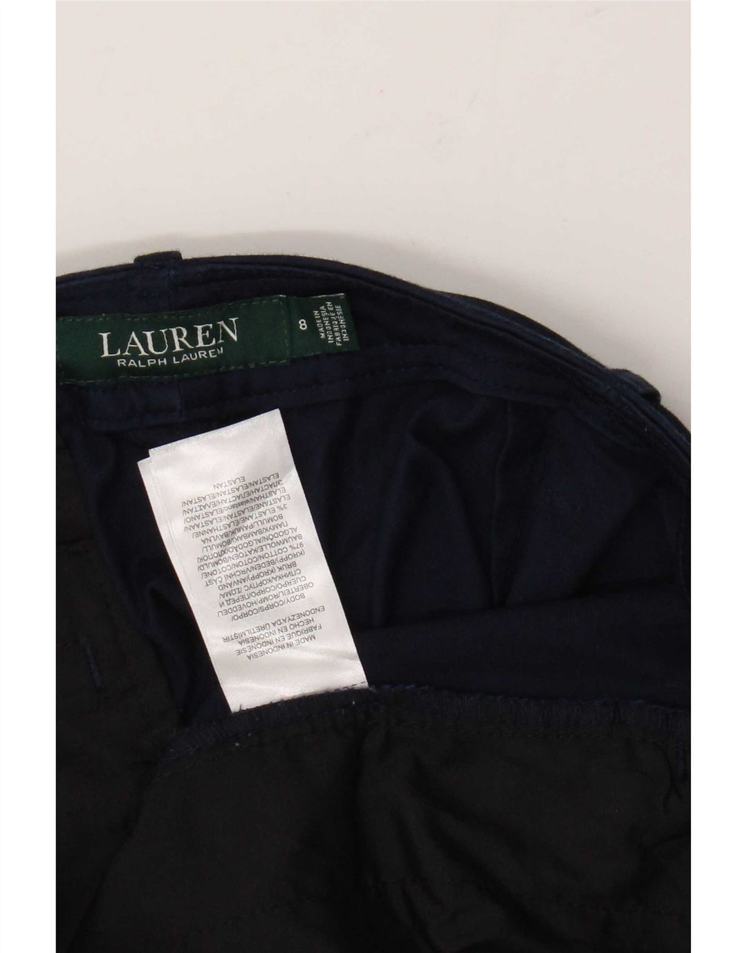 Ralph Lauren Womens Chino Shorts US 8 Medium W32 Navy Blue Cotton