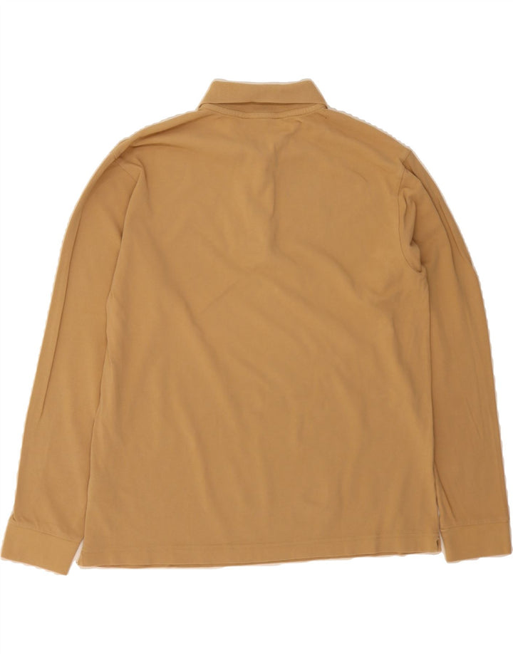 KAPPA Mens Long Sleeve Polo Shirt Large Beige Cotton Vintage Kappa and Second-Hand Kappa from Messina Hembry 