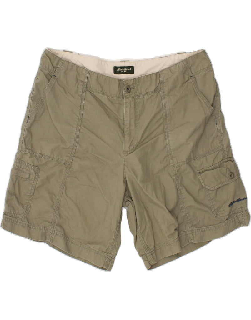 EDDIE BAUER Womens Cargo Shorts US 14 XL W36  Khaki Cotton Vintage Eddie Bauer and Second-Hand Eddie Bauer from Messina Hembry 