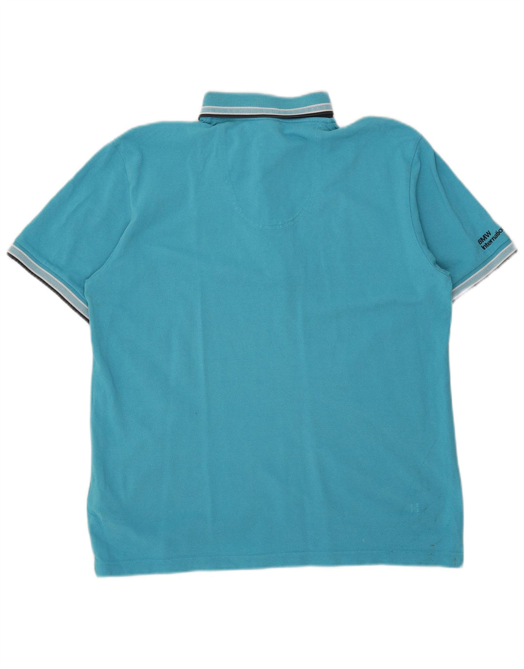 Hugo Boss Mens Polo Shirt Large Blue Cotton
