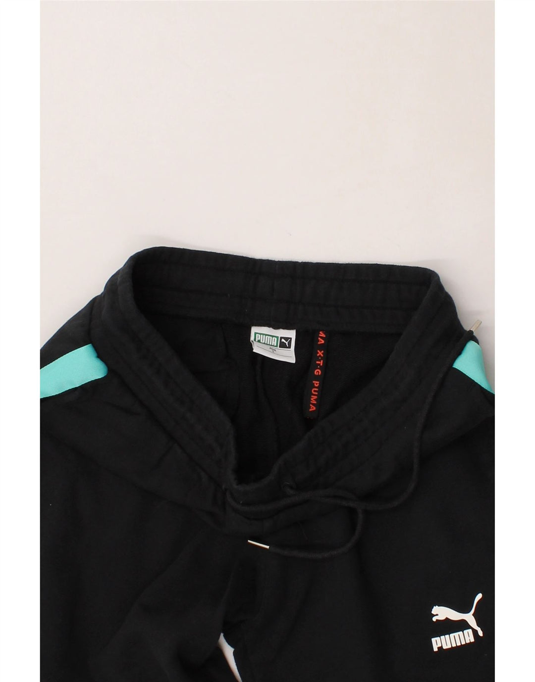 PUMA Mens Tracksuit Trousers Joggers Small  Black Colourblock Vintage Puma and Second-Hand Puma from Messina Hembry 