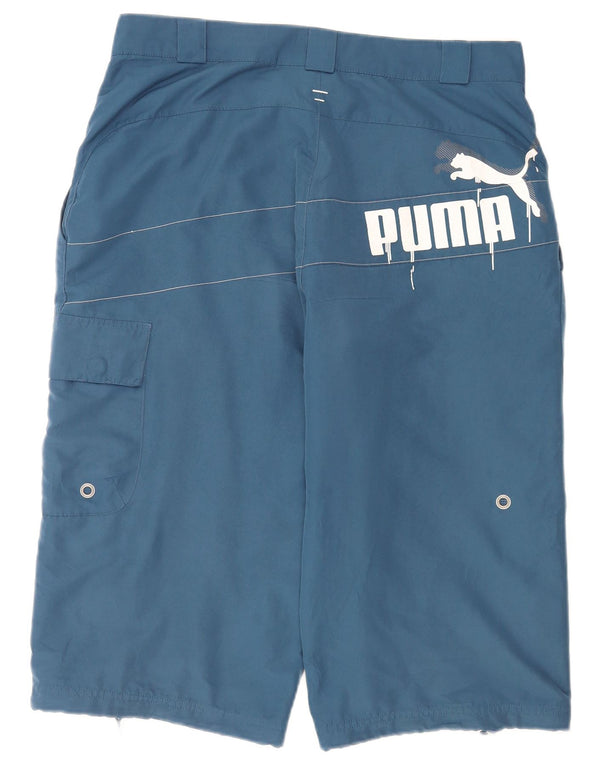 Puma Mens Graphic Cargo Shorts Medium W30  Blue