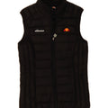 ELLESSE Womens Padded Gilet UK 8 Small Black Polyester Vintage Ellesse and Second-Hand Ellesse from Messina Hembry 