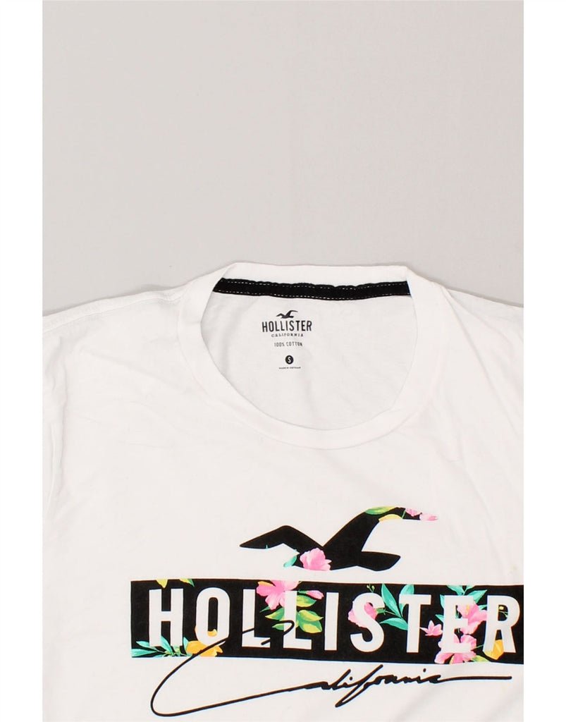 HOLLISTER Mens Graphic T-Shirt Top Small White Cotton | Vintage Hollister | Thrift | Second-Hand Hollister | Used Clothing | Messina Hembry 