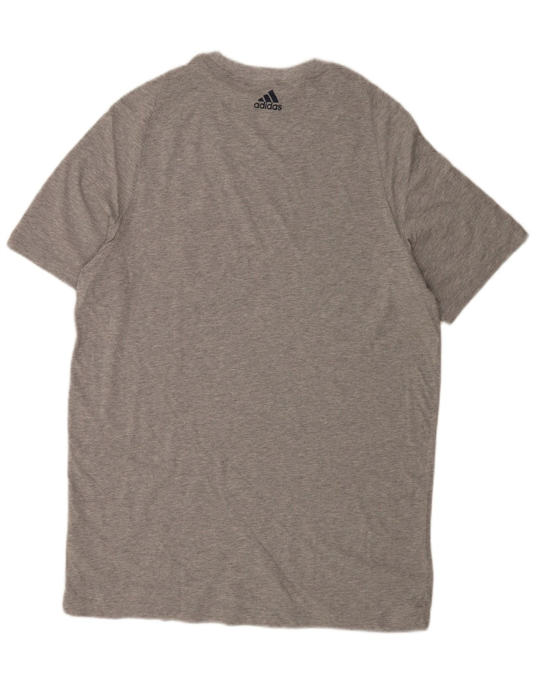 Adidas Mens T-Shirt Top XL Grey Flecked Cotton