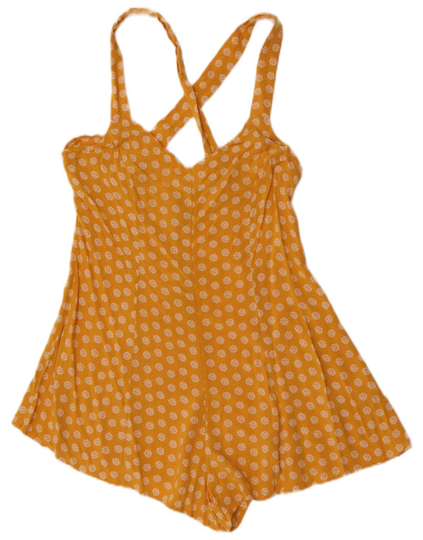 Rip Curl Womens Sleeveless Playsuit UK 4 XS  Yellow Floral