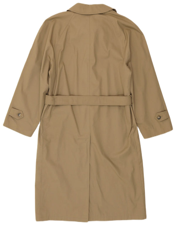 Cerruti 1881 Mens Loose Fit Trench Coat IT 46 Small Beige Polyester