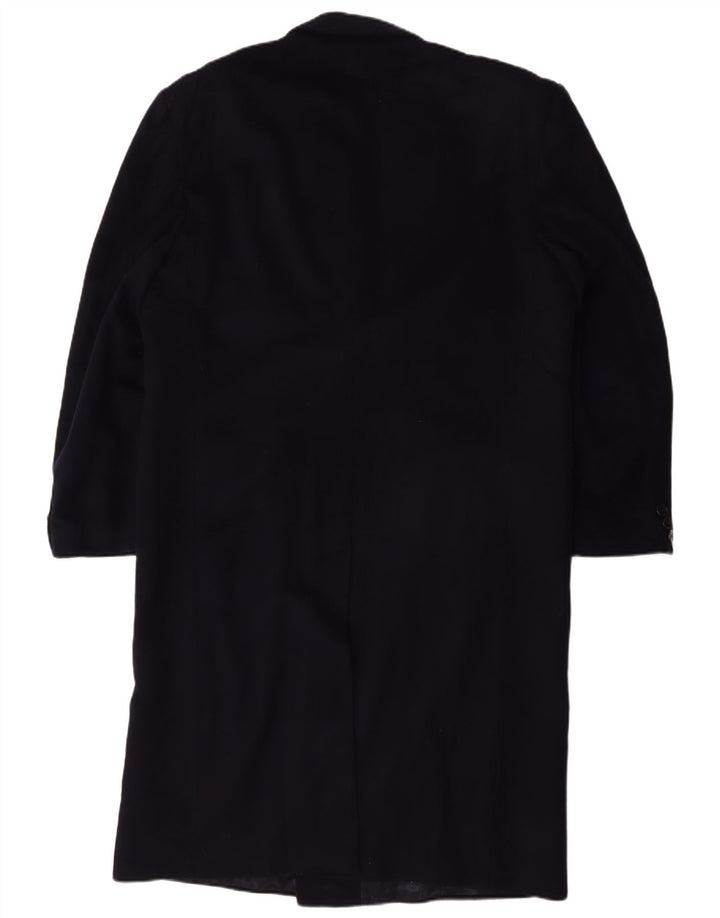 Marzotto Mens Principe Double Breasted Coat IT 50 Large Navy Blue