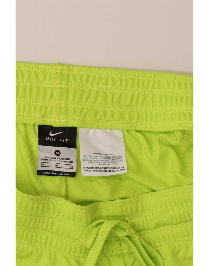Nike Womens Dri Fit Sport Shorts UK 14 Medium Green Polyester