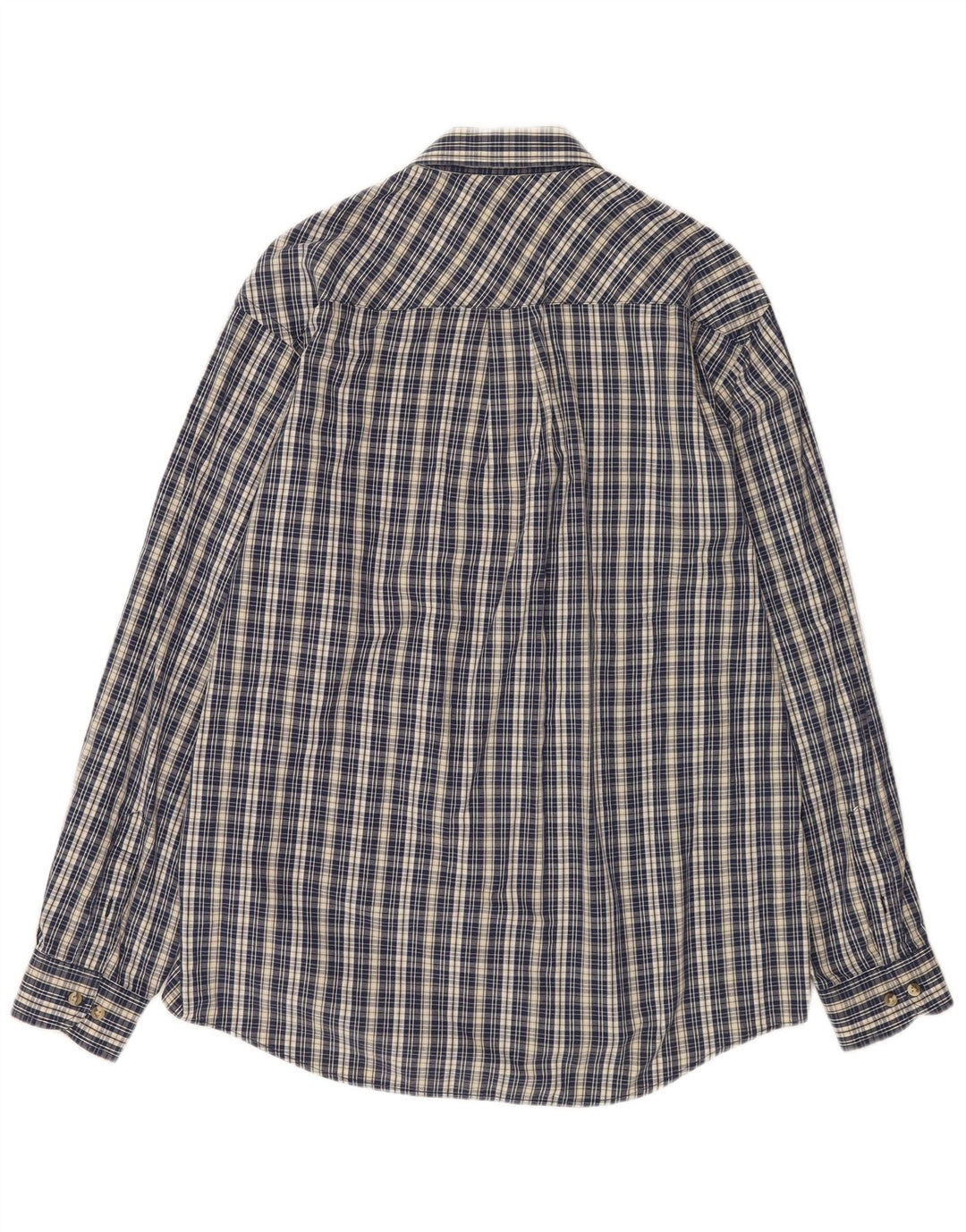 Rifle Mens Heritage Shirt Large Navy Blue Check Cotton
