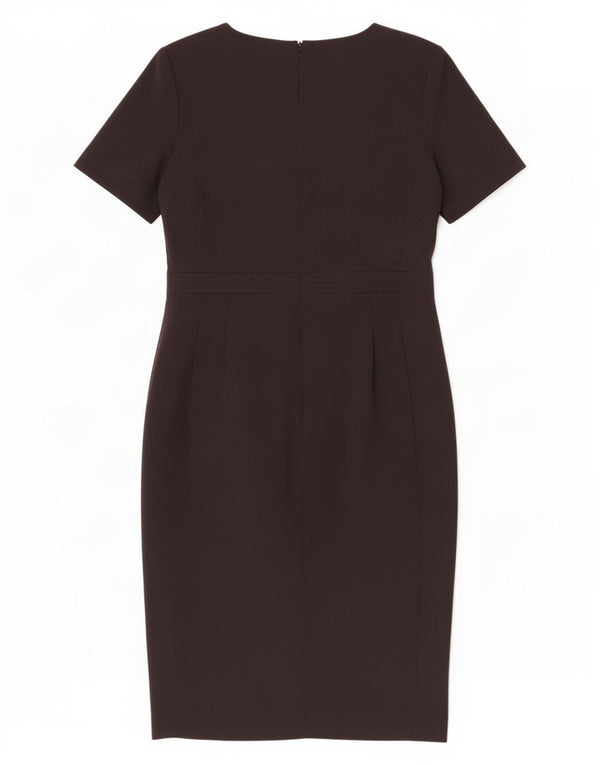 Marks & Spencer Womens Sheath Dress UK 14 Medium Black Polyester