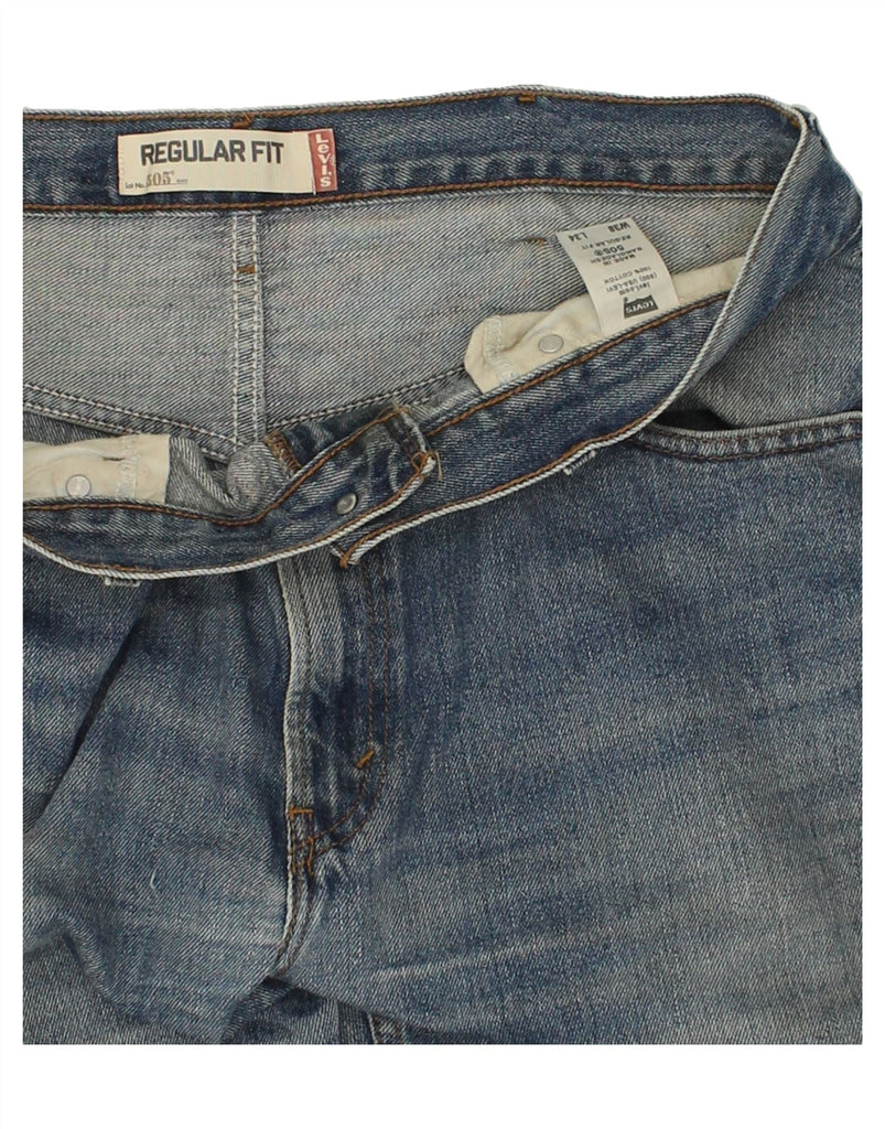 LEVI'S Mens 505 Regular Fit Straight Jeans W38 L29 Blue Cotton | Vintage Levi's | Thrift | Second-Hand Levi's | Used Clothing | Messina Hembry 